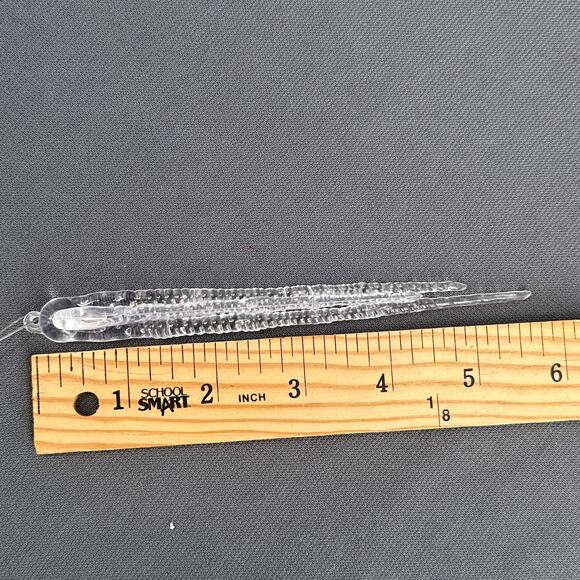 40 VTG Clear Plastic Icicle Ornaments 3 Prong 6” Christmas Winter Holiday Retro - Picture 16 of 16